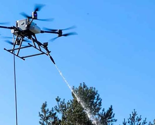 Drone pulvérisation haute pression