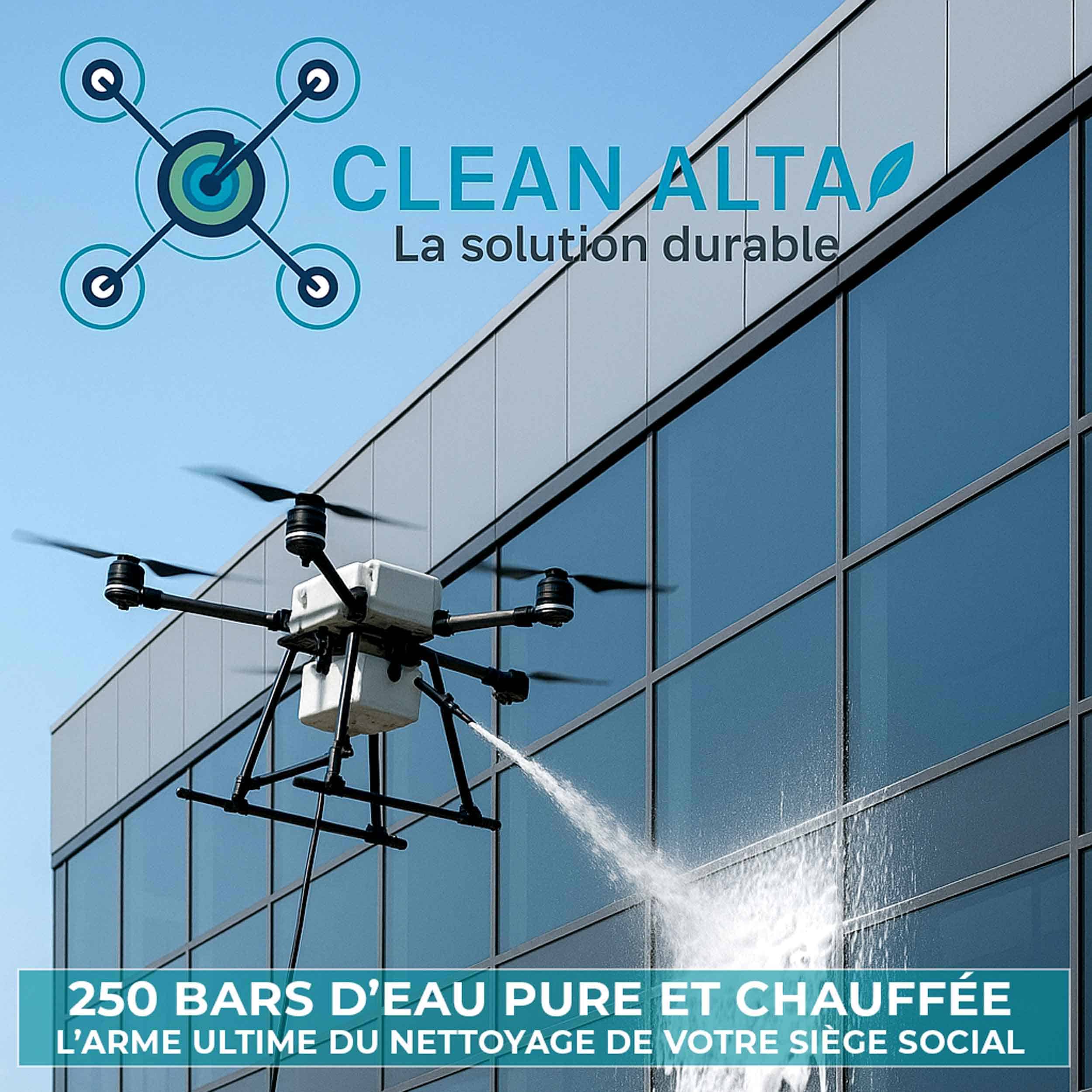 nettoyage de façade par drone